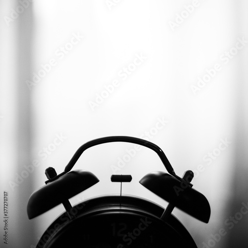 Black and whit image of retro clock