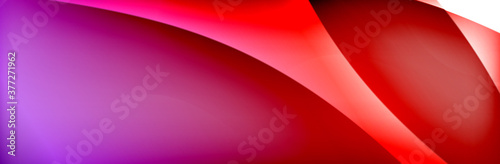 Fluid gradient neon color waves, vector abstract background © antishock