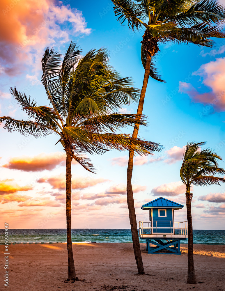 Obraz premium Hollywood beach, Hollywood, Florida, usa