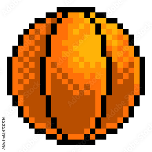 A basketball ball eight bit...