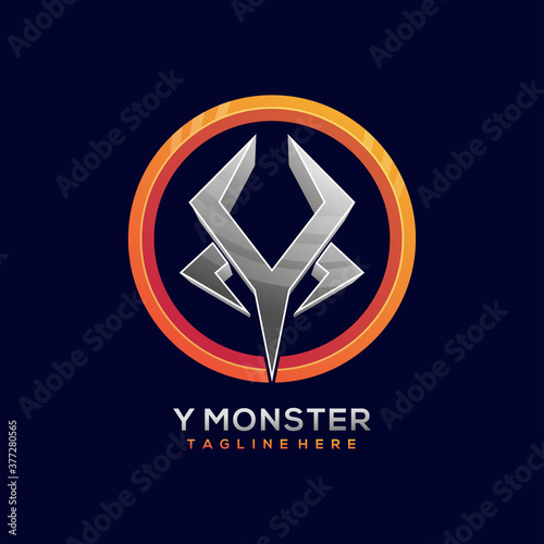y monster logo emblem badge
