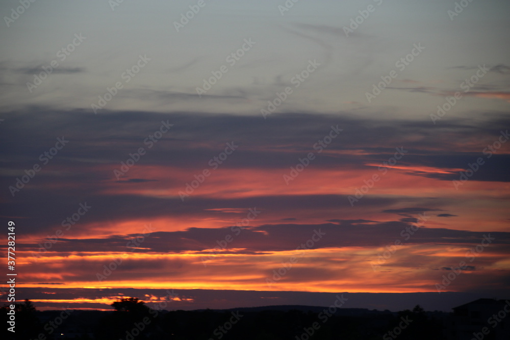 Sunset in Angers - France