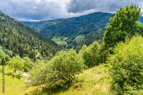 Ausblick ins Wildgutachtal in der Nähe von Furtwangen im Schwarzwald. Naturpark Südschwarzwald, Landkreis Emmendingen, Baden-Württemberg, Deutschland photo