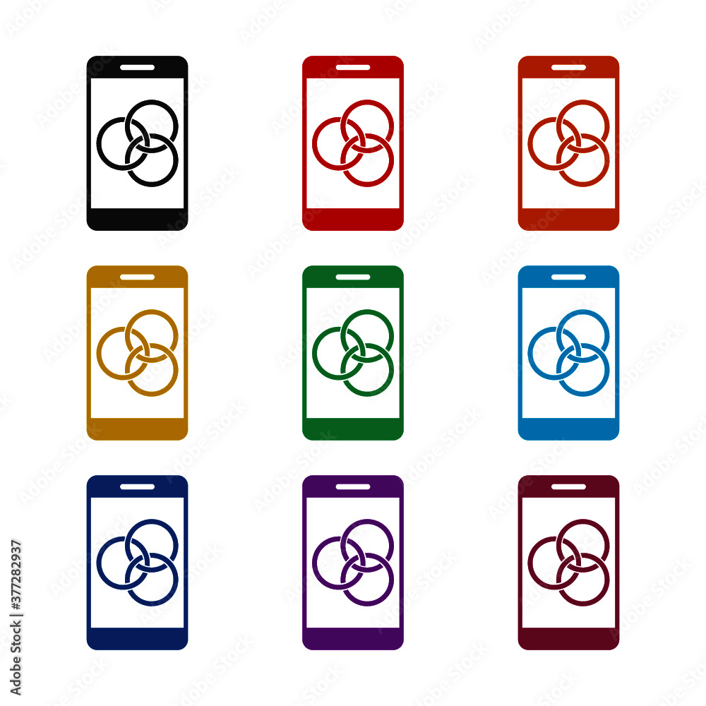 Smart Phone icon, color set Smart Phone icon, color set