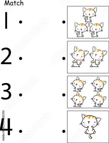 vector cartoon Math learning activities