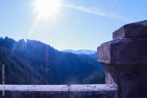 Vista dal ponte di Roana sull'Altopiano di Asiago in Veneto, viaggi e monumenti