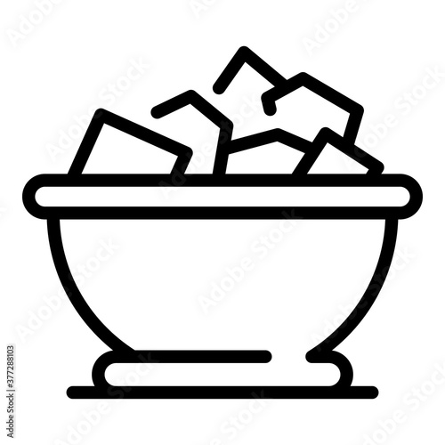 Greek fresh salad icon. Outline greek fresh salad vector icon for web design isolated on white background