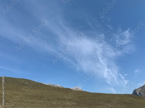 mountains and blue sky background