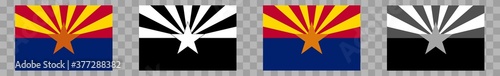 Arizona Flag Colors Black | State Flags | Banner | Symbol | Vector | Isolated | Variations