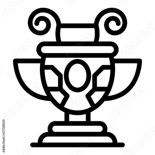 Greece ancient vase icon. Outline greece ancient vase vector icon for web design isolated on white background