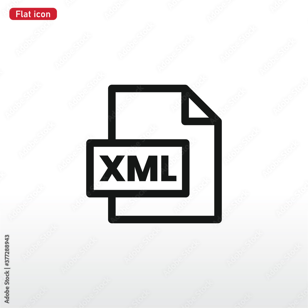 Xml file icon vector . XML sign Xml file icon vector . XML sign