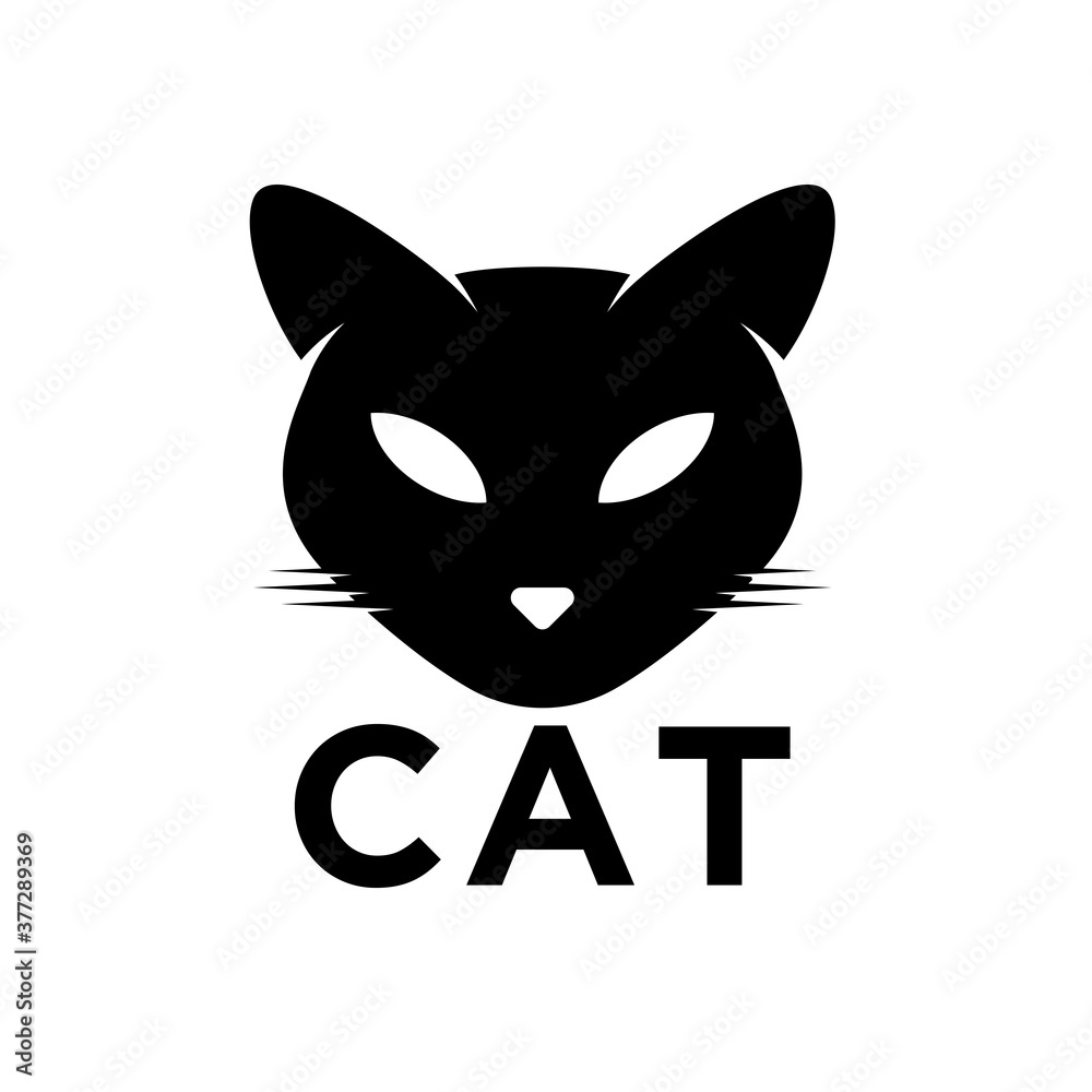 cat head logo design idea