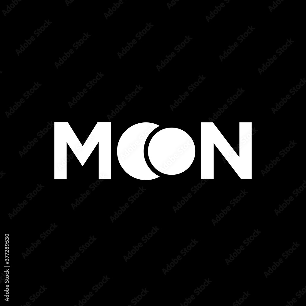 simple moon logo design idea