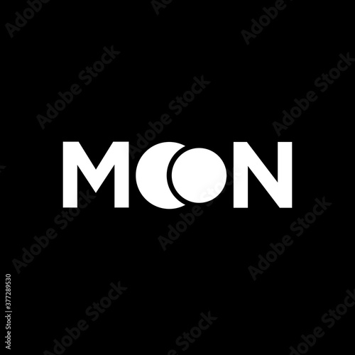 simple moon logo design idea