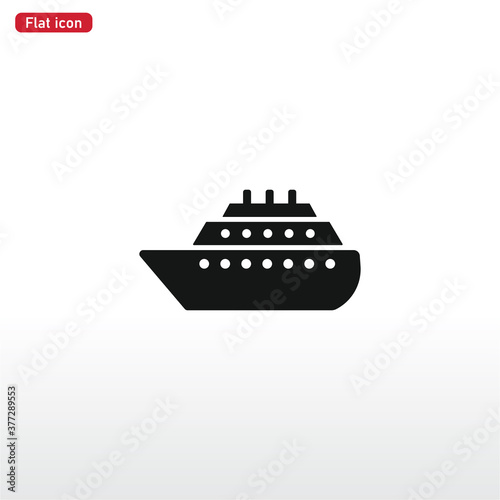 Ship icon vector . Shipping sign