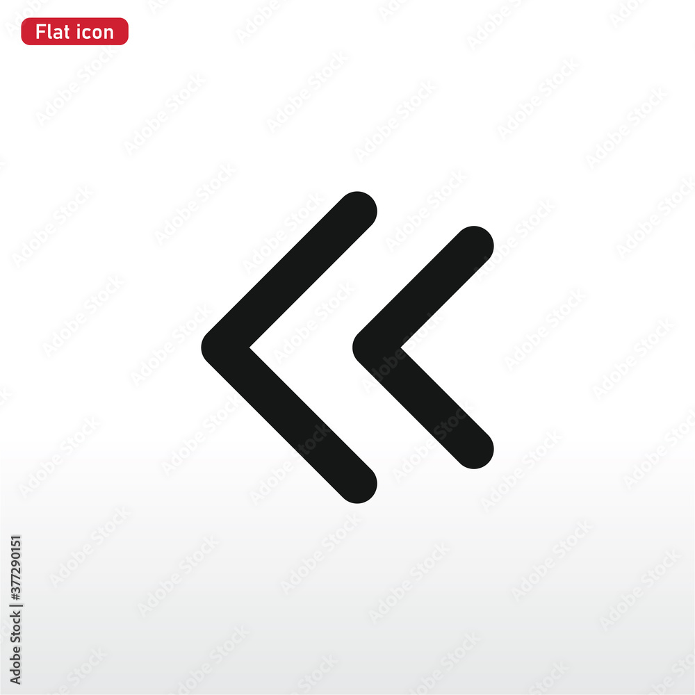 Left Arrow icon vector . Left sign