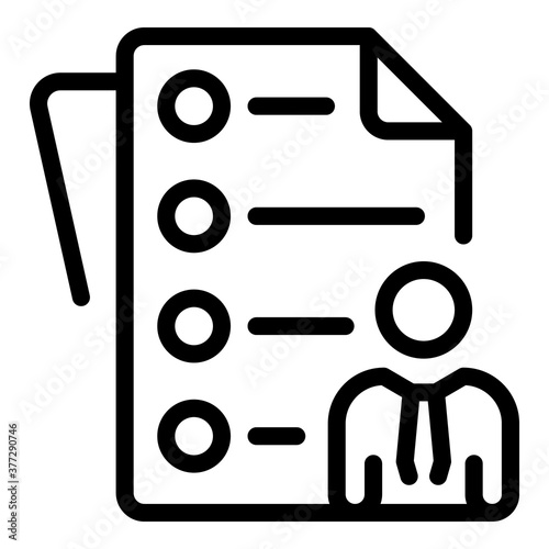 Outsource business papers icon. Outline outsource business papers vector icon for web design isolated on white background