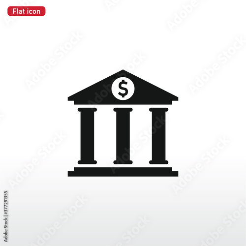 Bank icon vector . Banking sign