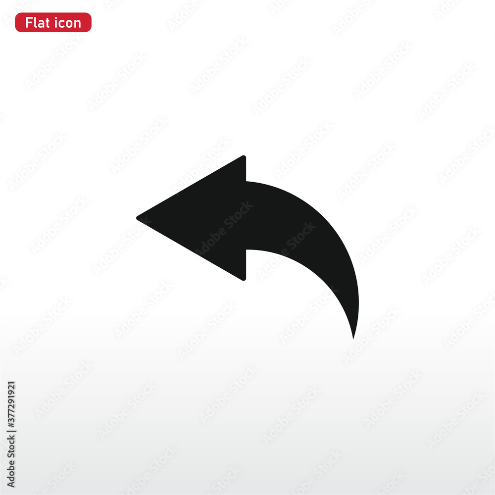 Back icon vector . Left Arrow sign Back icon vector . Left Arrow sign