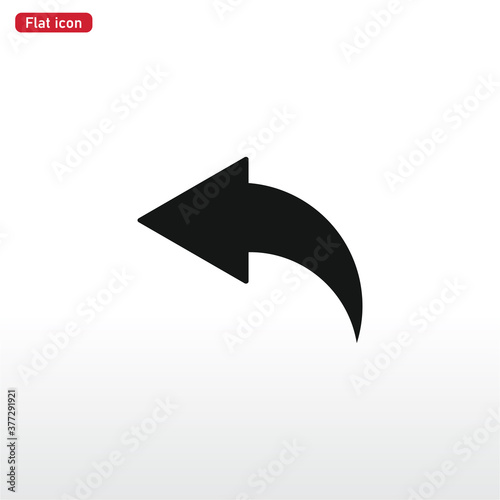 Back icon vector . Left Arrow sign