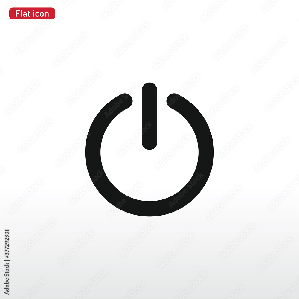 Power icon vector . Shutdown sign Power icon vector . Shutdown sign