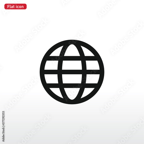 Globe icon vector . World sign