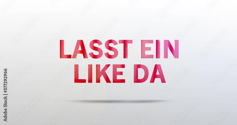 Lasst ein Like da. Partikel Logo. Text Animation. Rotes Wort auf grauem Hintergrund. Hochwertiges Intro Lasst ein Like da. Partikel Logo. Text Animation. Rotes Wort auf grauem Hintergrund. Hochwertiges Intro