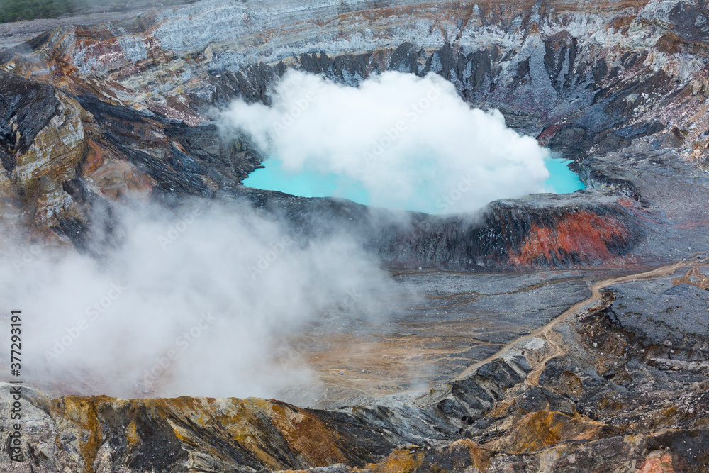 Fototapeta premium Poás Volcano National Park, Alajuela Region, Costa Rica, Central America, America