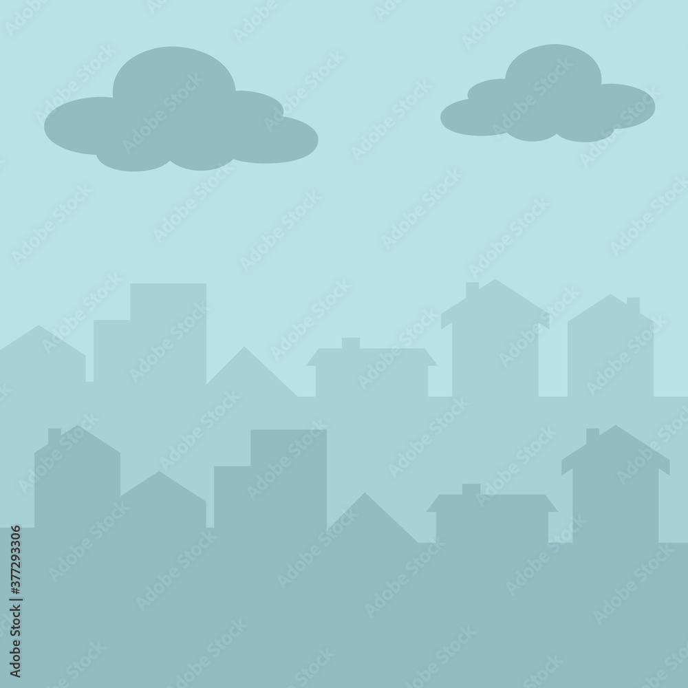 city silhouette grey color background illustration design vector