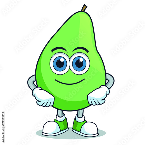 fruit pear icon mascot character