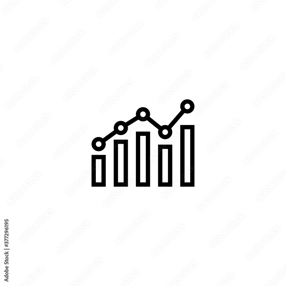 Analytic Icon in black line style icon, style isolated on white background Analytic Icon in black line style icon, style isolated on white background