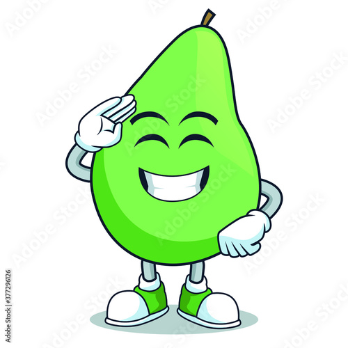 fruit pear icon mascot character