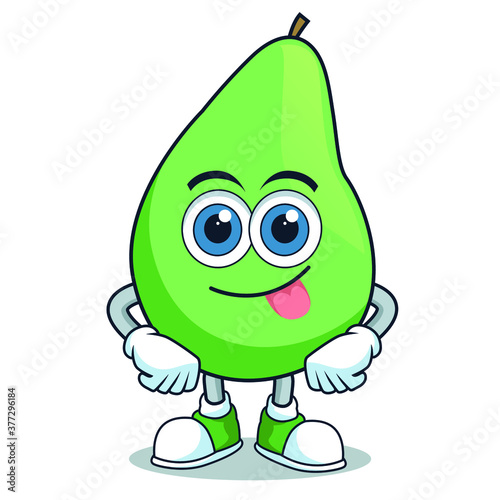 fruit pear icon mascot character