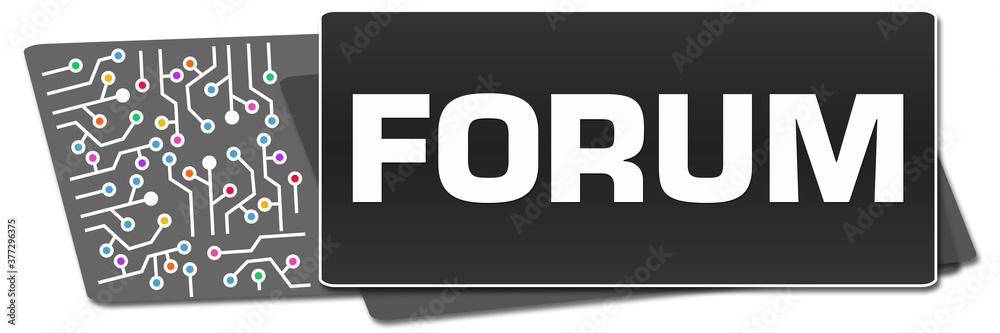 Fototapeta premium Forum Dark Colorful Circuit Side Rounded Squares 