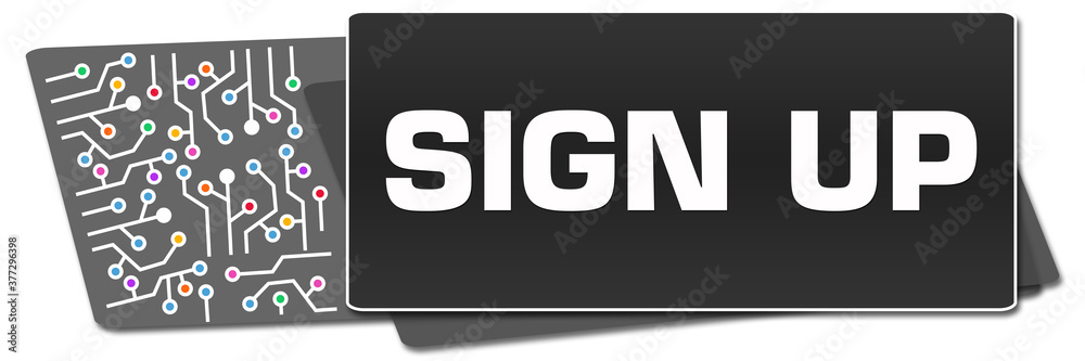 Sign Up Dark Colorful Circuit Side Rounded Squares Sign Up Dark Colorful Circuit Side Rounded Squares