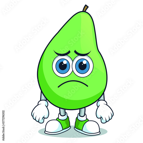 fruit pear icon mascot character