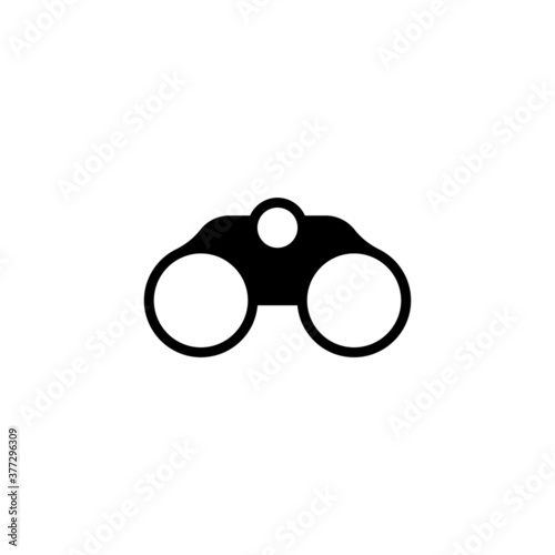 Vision Icon in black flat glyph, filled style isolated on white background
