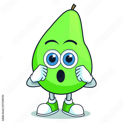 fruit pear icon mascot character
