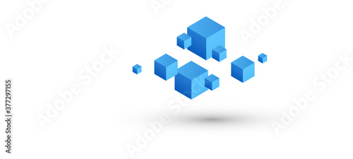 cubi, costruzioni, concetto, 3d, pixel	
