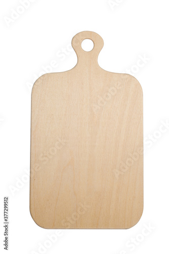 new wooden cutting board - isolated on white