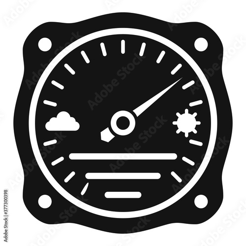 Atmosphere barometer icon. Simple illustration of atmosphere barometer vector icon for web design isolated on white background