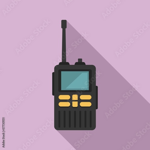 Walkie talkie icon. Flat illustration of walkie talkie vector icon for web design