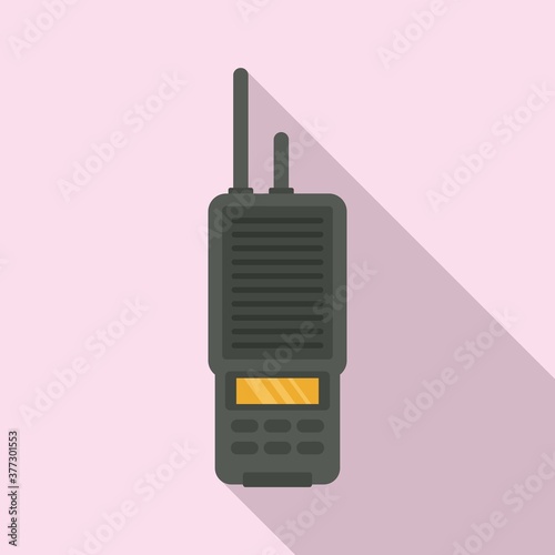 Walkie talkie portable icon. Flat illustration of walkie talkie portable vector icon for web design