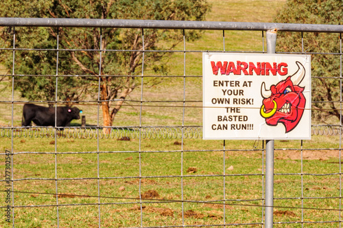 Enter at your own risk - Mansfield, Victoria, Australia photo