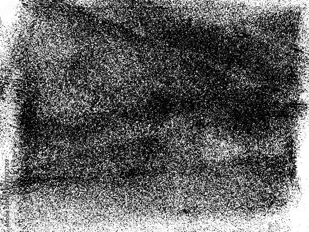 A black and white vector texture of a distressed rolled ink print ...