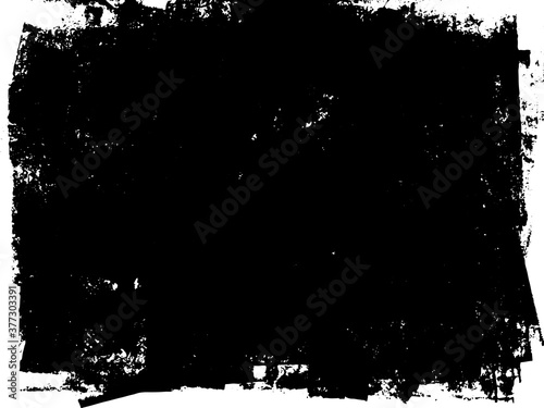 A black and white vector texture of a distressed rolled ink print. Ideal as a background or for adding texture The vector file has a background fill and a texture layer for easy color scheme changes.