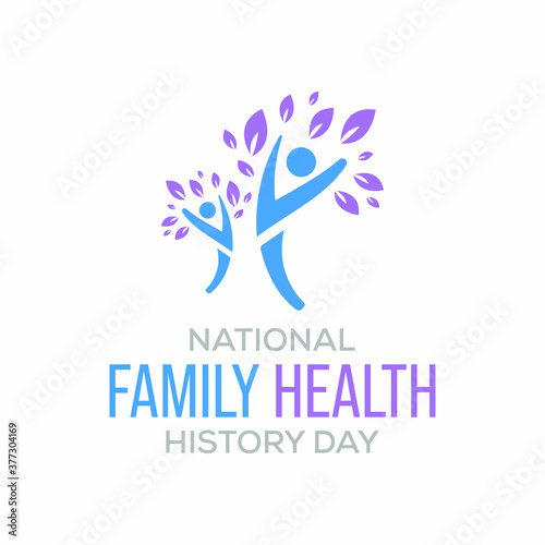 Vector illustration on the theme of National Family health history day observed each year on Thanksgiving day in November.