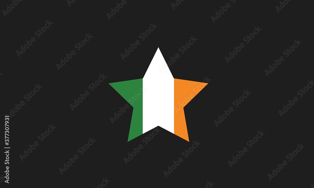 Ireland star national flag symbol vector illustration Ireland star national flag symbol vector illustration