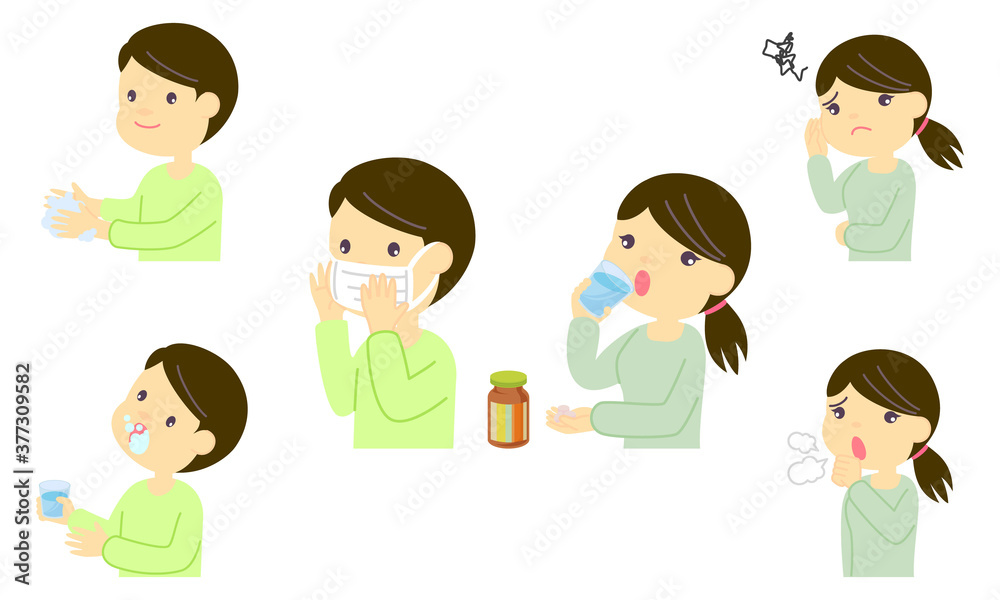 風邪、体調不良、感染予防／Cold, illness, infection prevention