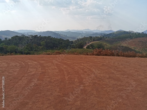 Vagamon hill top view,Kerala, India.  photo